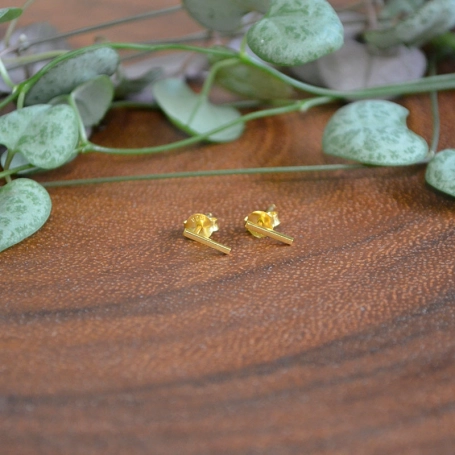 Oorbel staafje | verguld 925 zilver