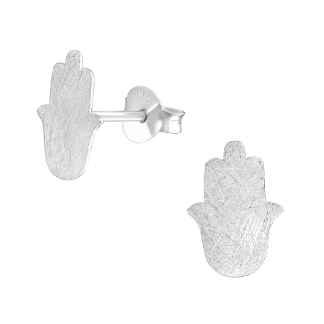 Oorbel hamsa groot | 925 zilver