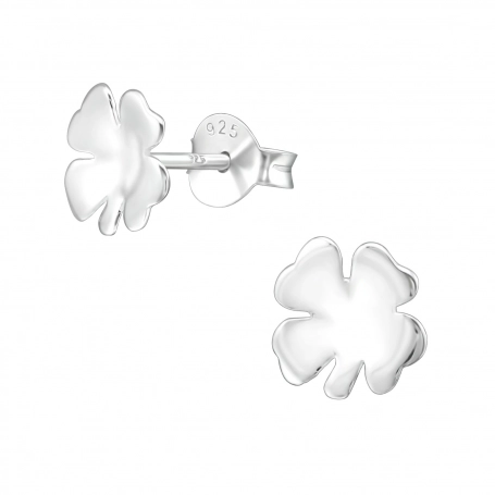 Oorbel klaver | 925 zilver