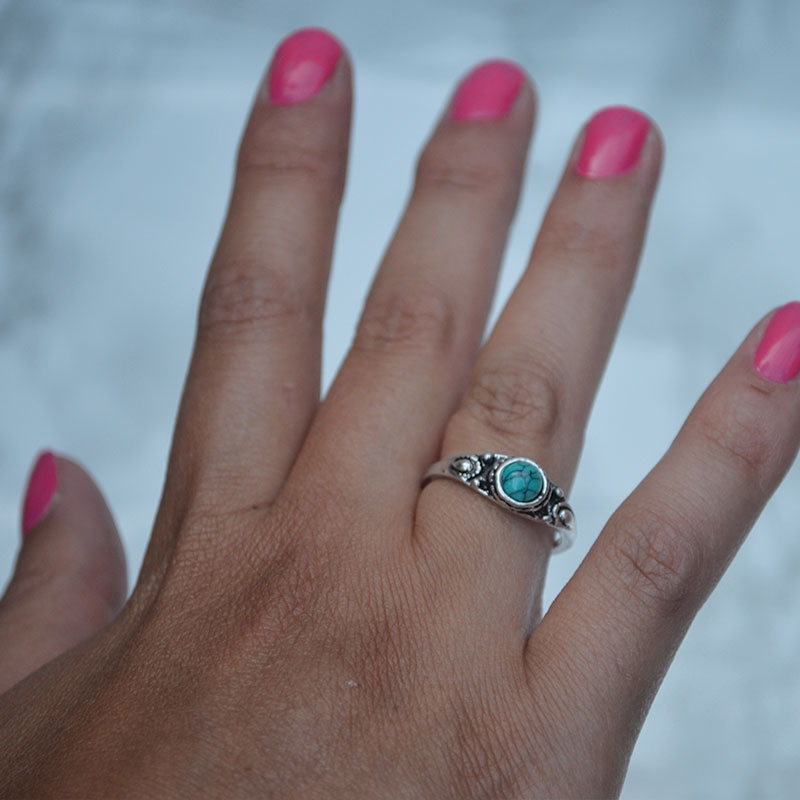 Ring | steen turkoois