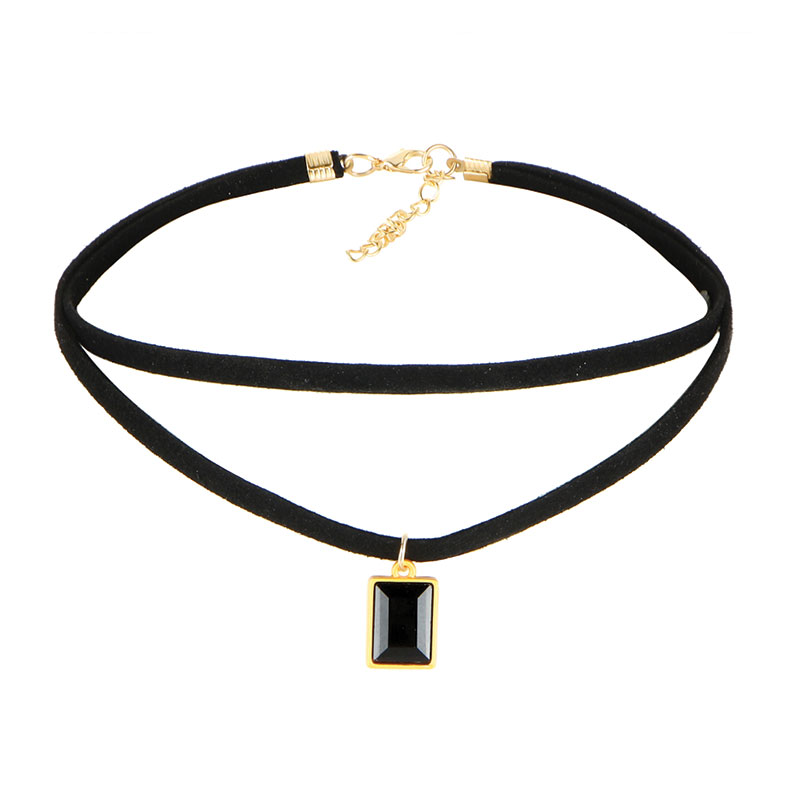 Choker | zwarte steen