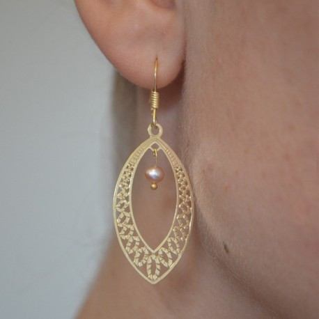 Oorbellen ovaal | goud