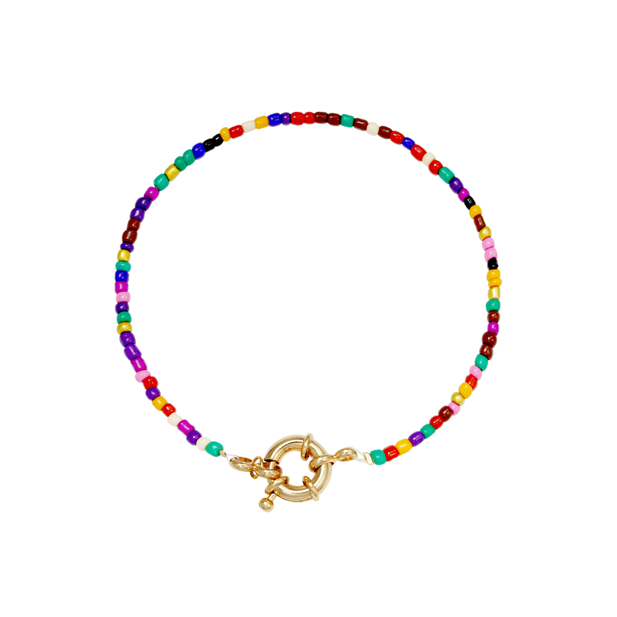 Armband multi kralen | goud