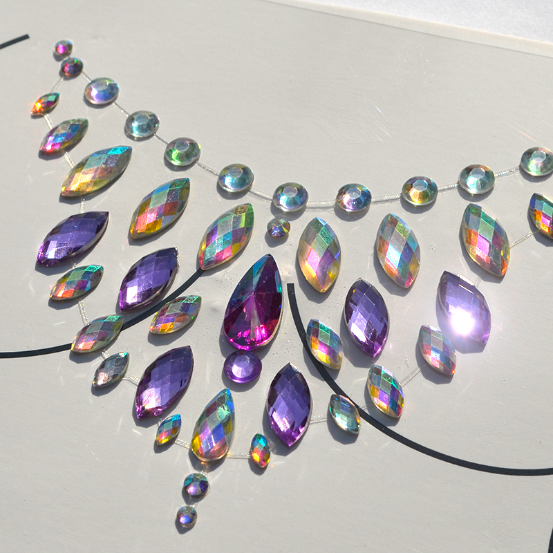 Body jewel | amathyst breast