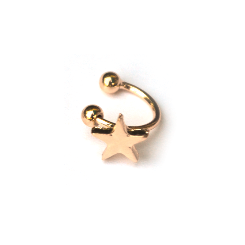 Ster ear clip | goud
