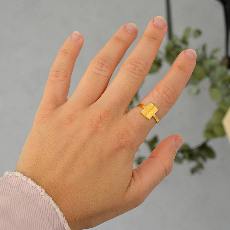 Ring space | stainless steel goud