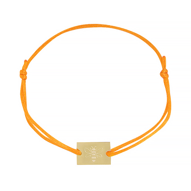 Armband queen bee | oranje & zilver