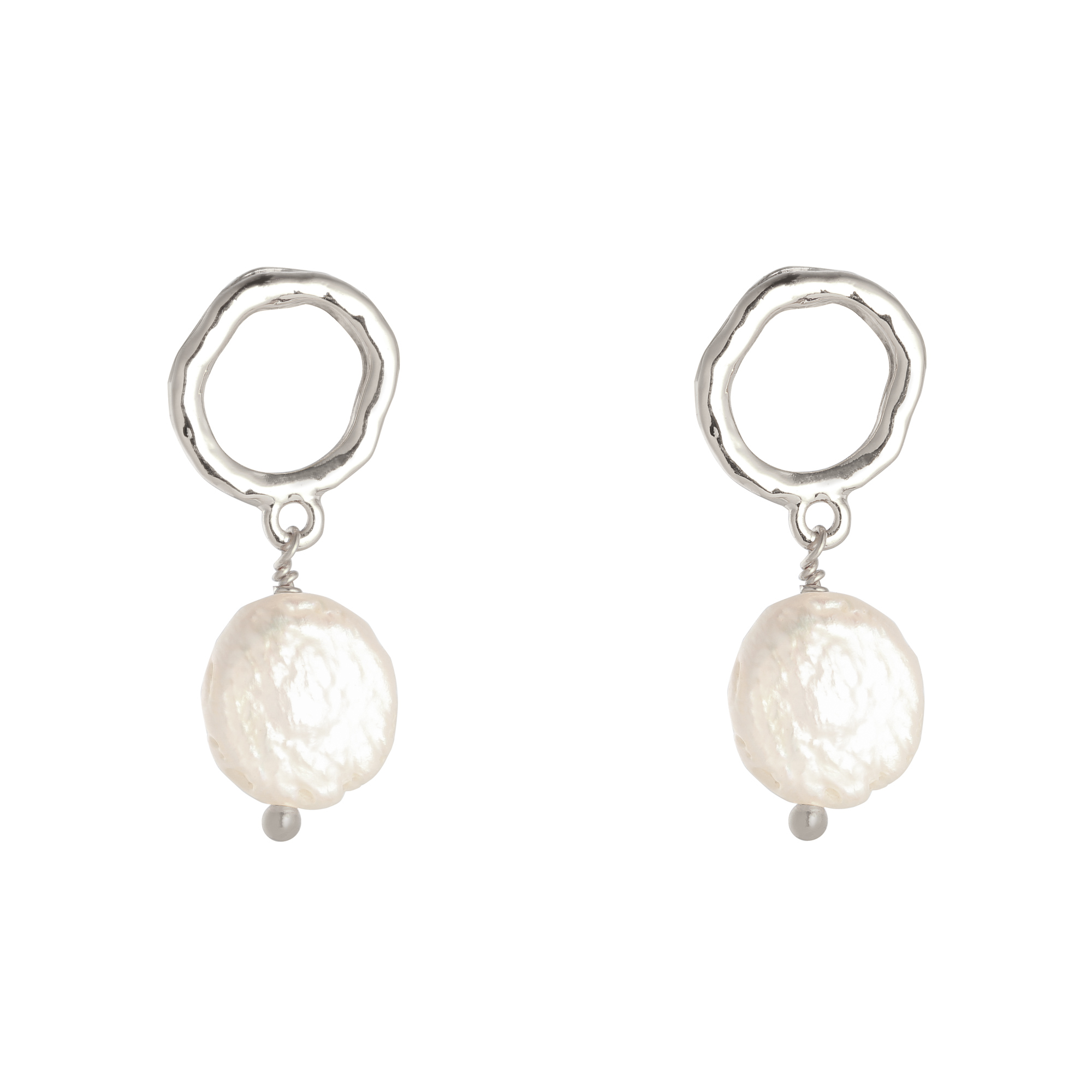 Oorbel parel | zilver