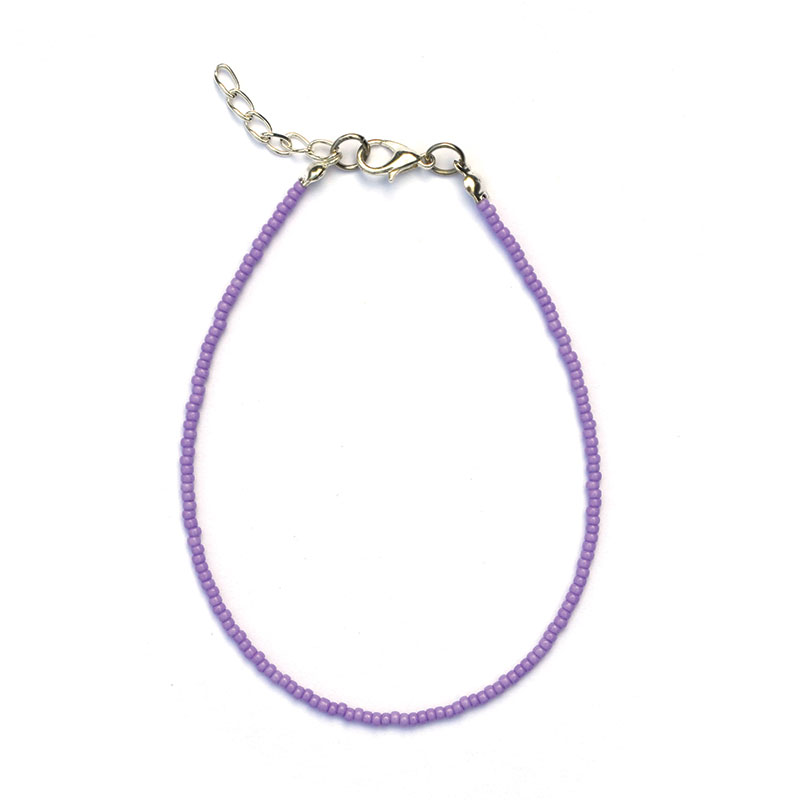 Enkelbandje | rocaille paars