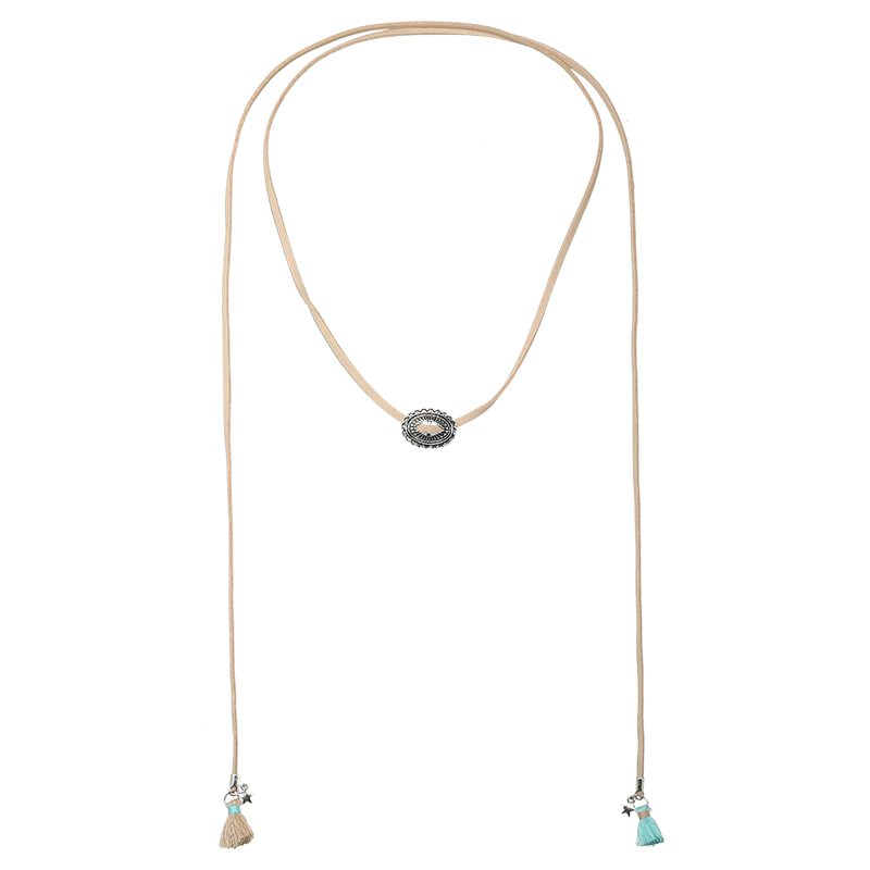 Choker | beige met kwastje