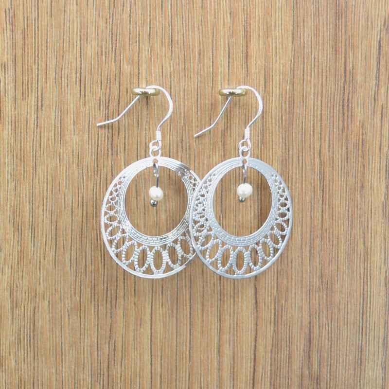 Oorbellen zon | zilver