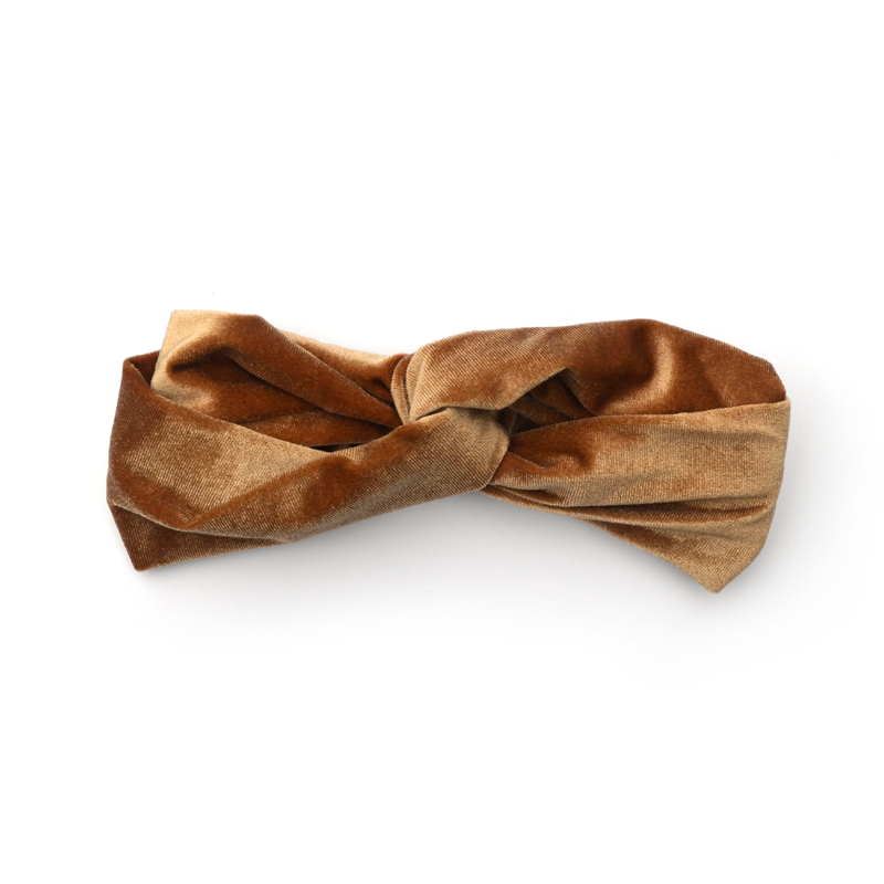 Haarband velvet | licht bruin