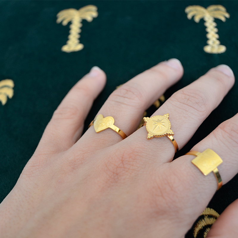 Ring northern star | stainless steel goud