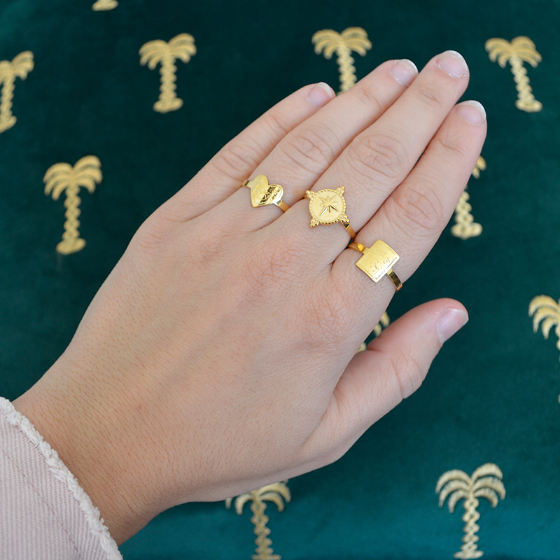 Ring space | stainless steel goud