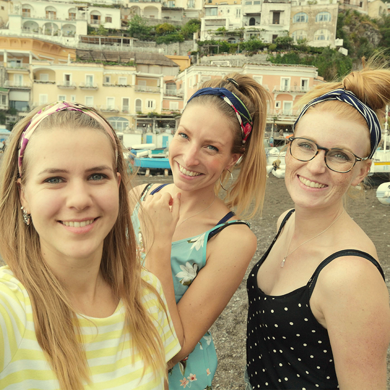 Haarband | blauw/wit gestreept