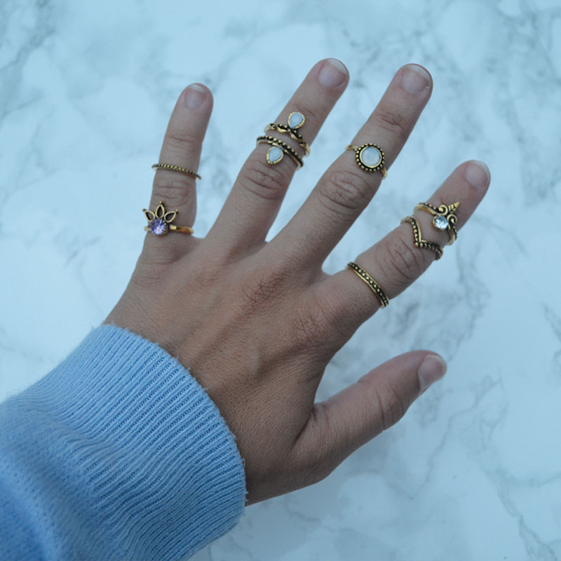 Ringenset above the knuckle | goud