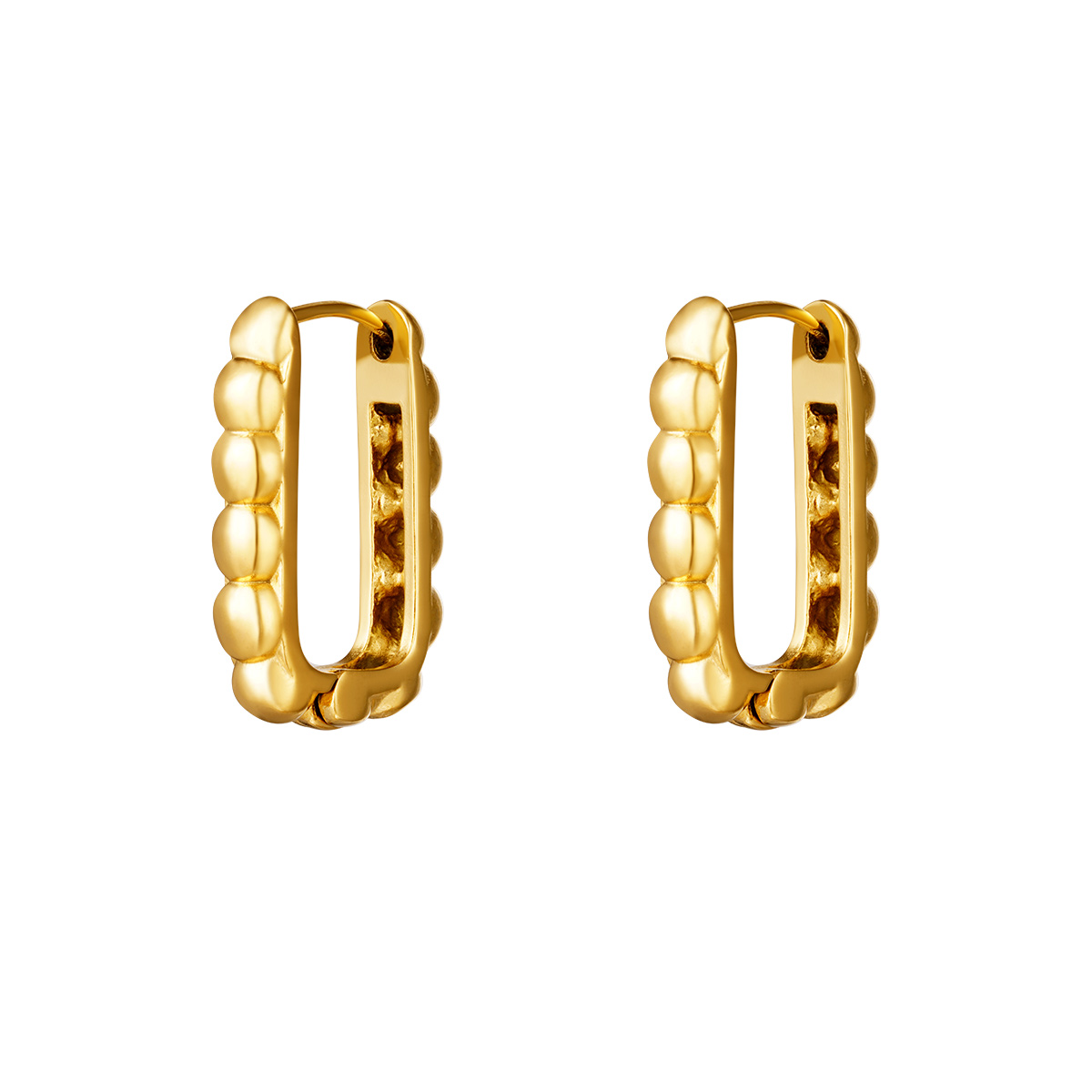 Oorbel Bubble | stainless steel goud