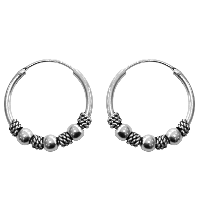 Oorbel Bali hoop (16mm) Perasi | 925 zilver