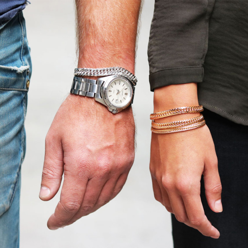 Armband chain visgraat | goud