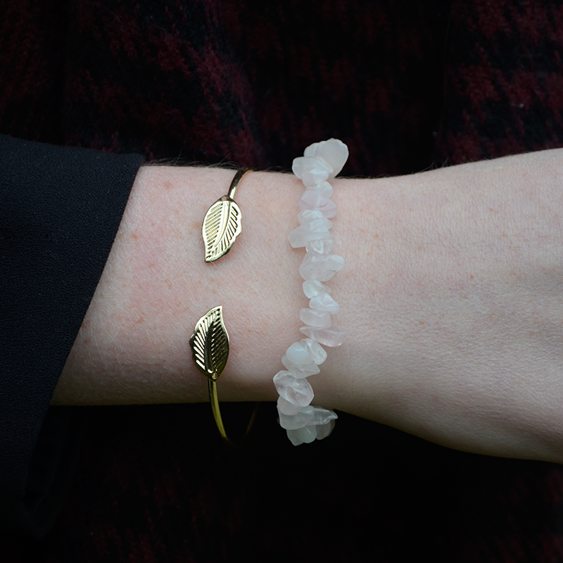 Armband edelsteen | rozenkwarts