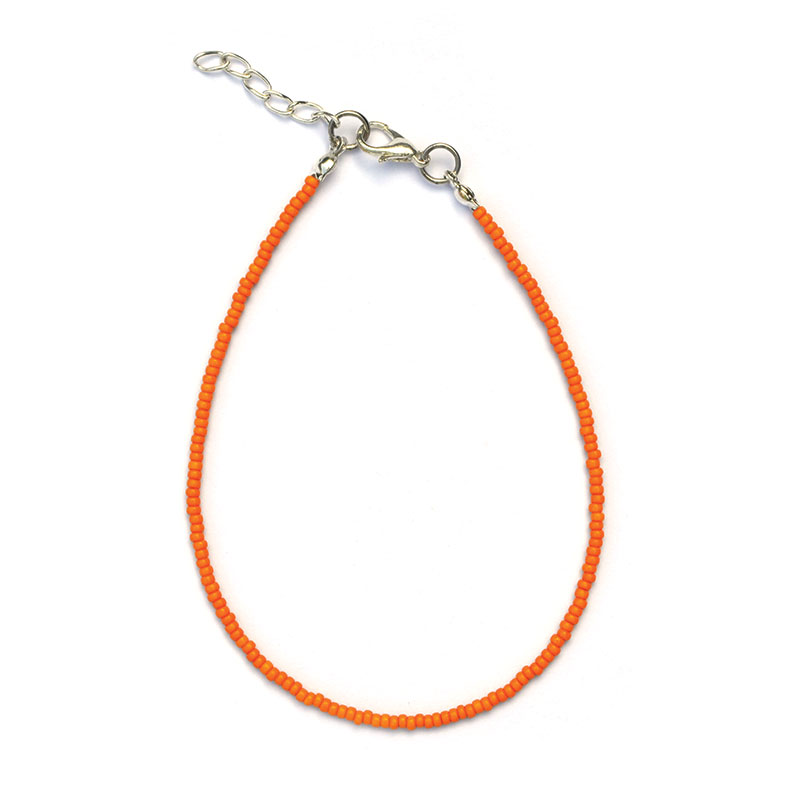 Enkelbandje | rocaille oranje