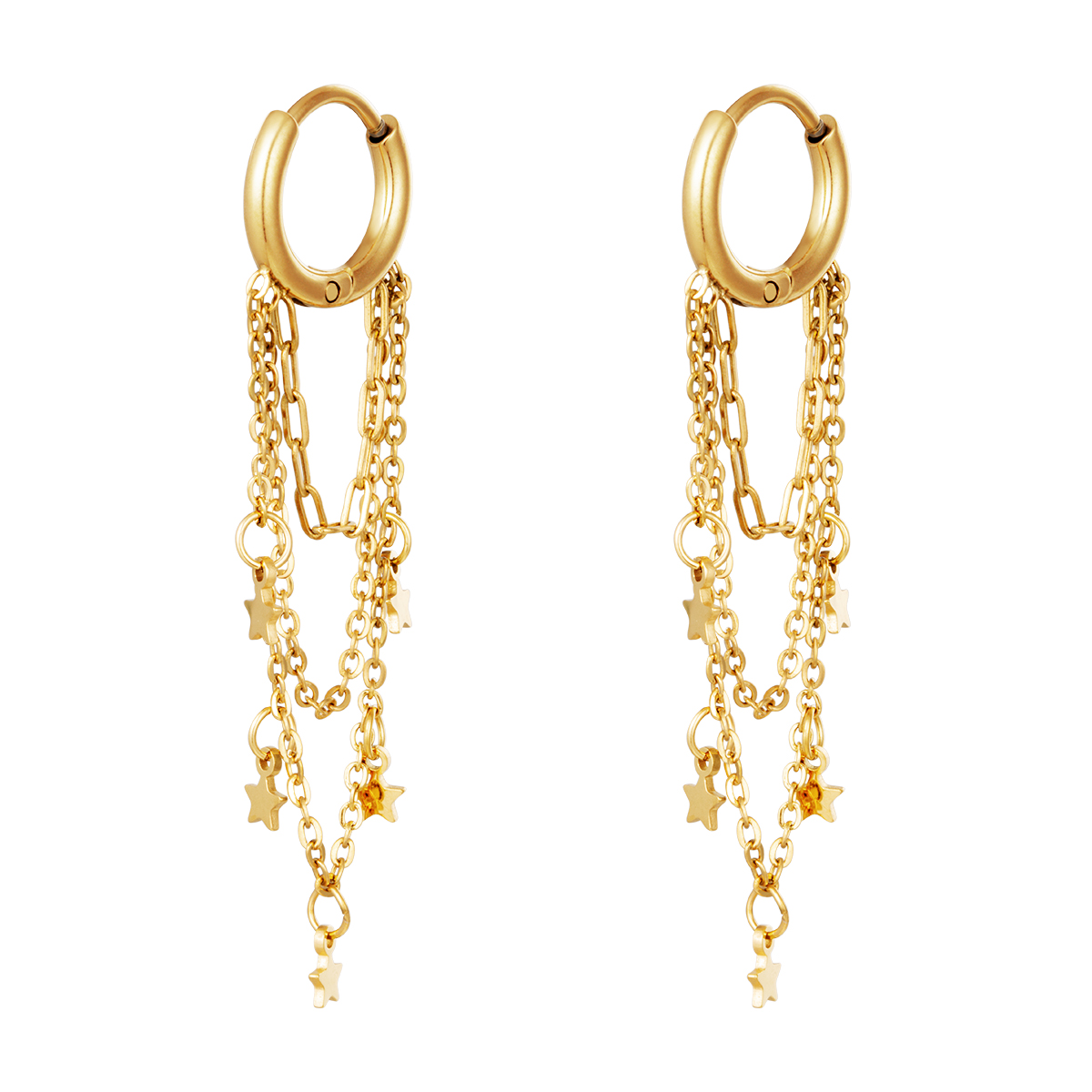 Oorbel galaxy | stainless steel goud