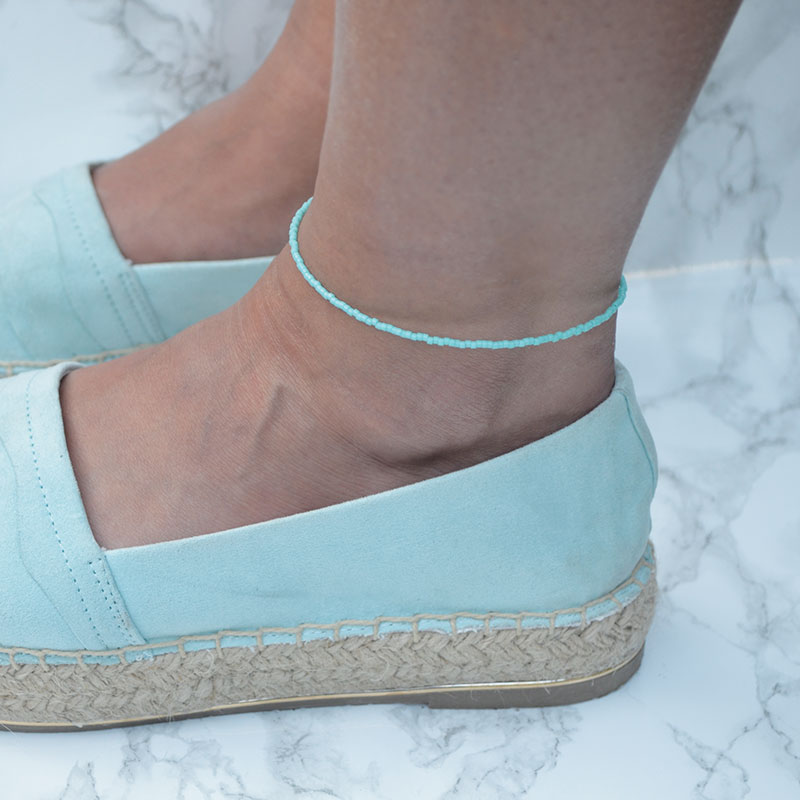 Enkelbandje | miyuki delica turkoois