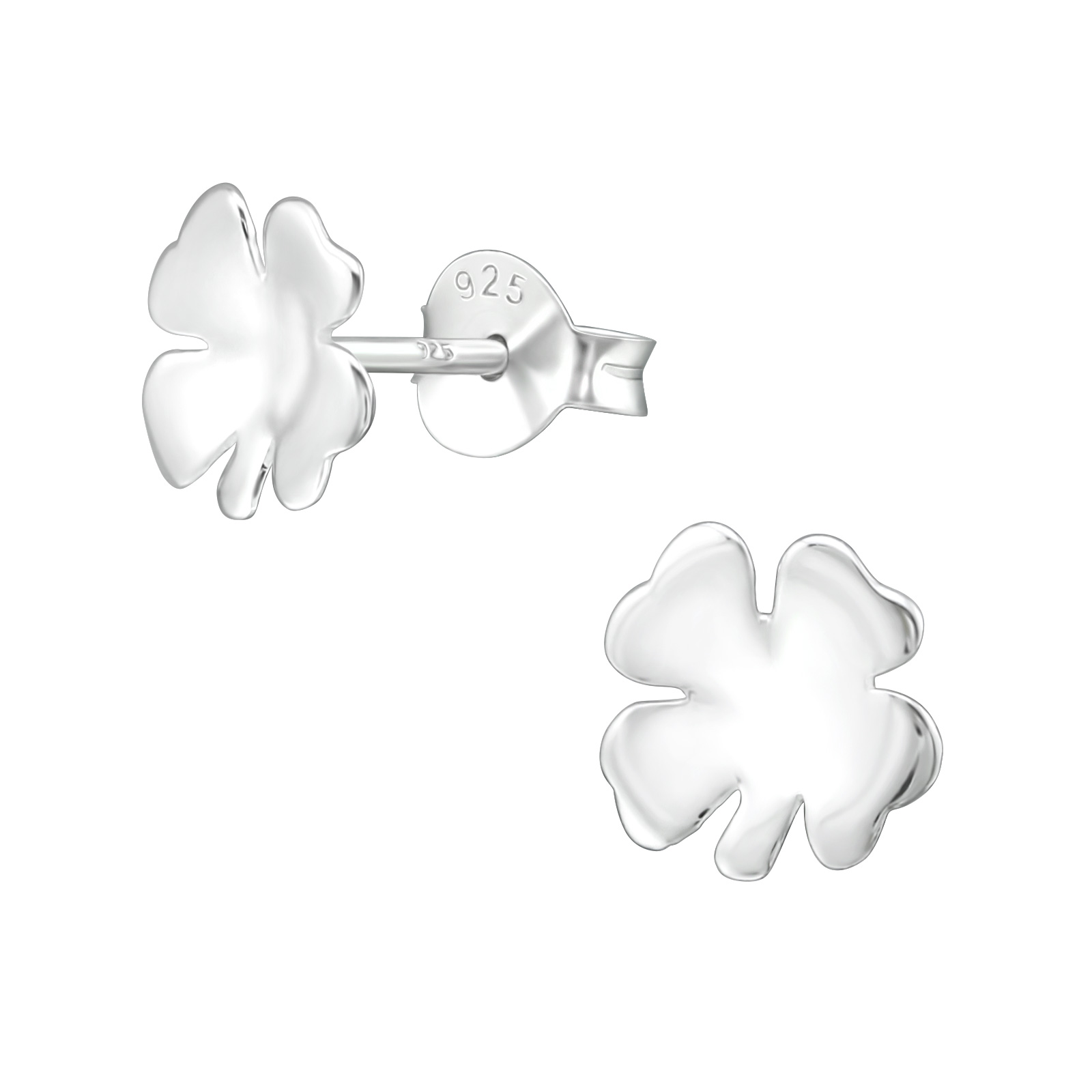 Oorbel klaver | 925 zilver