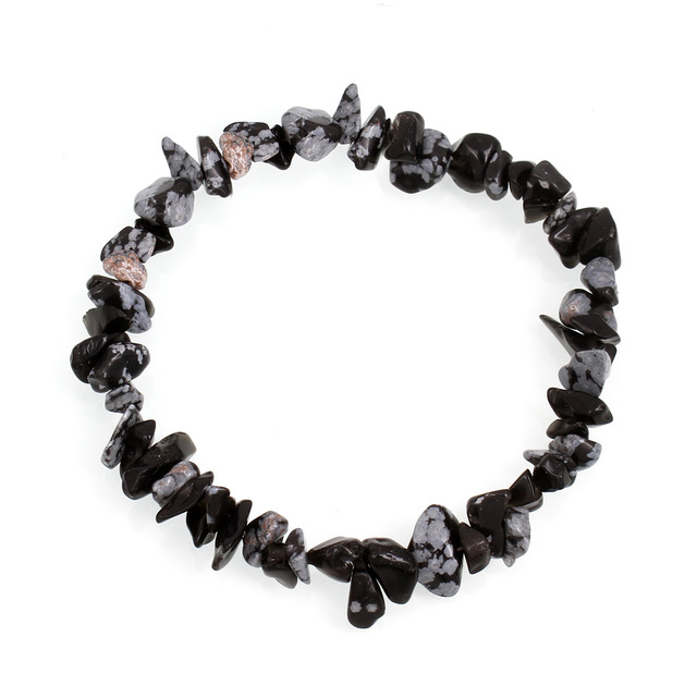 Armband edelsteen | sneeuwvlok obsidiaan