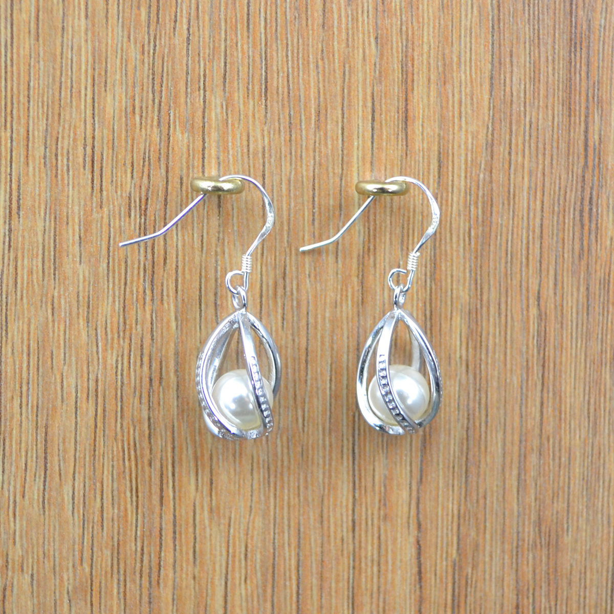 Oorbellen kooitje | zilver