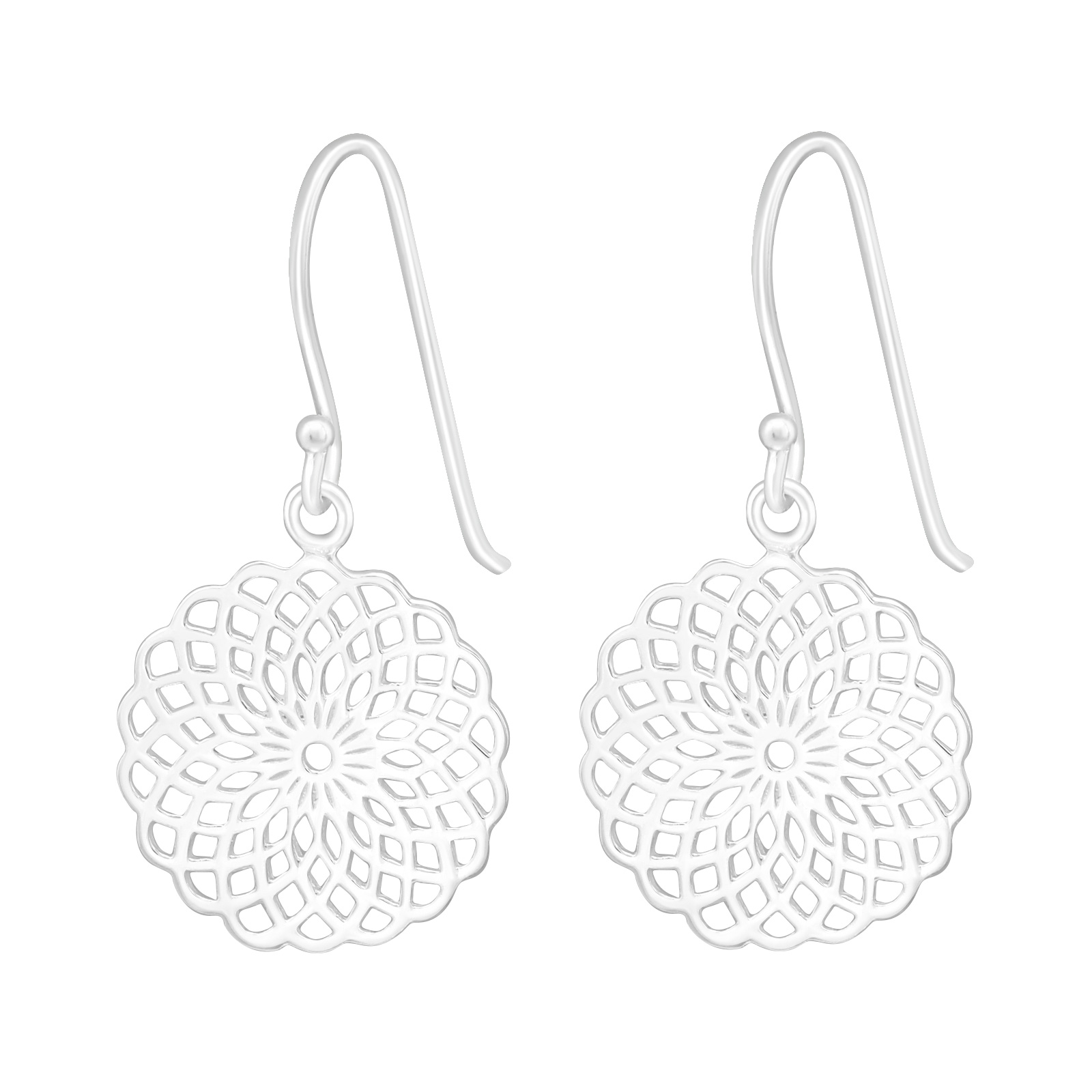 Oorbel filigraan rond | 925 zilver