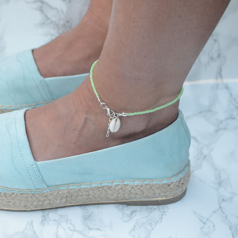 Enkelbandje | miyuki rocaille groen