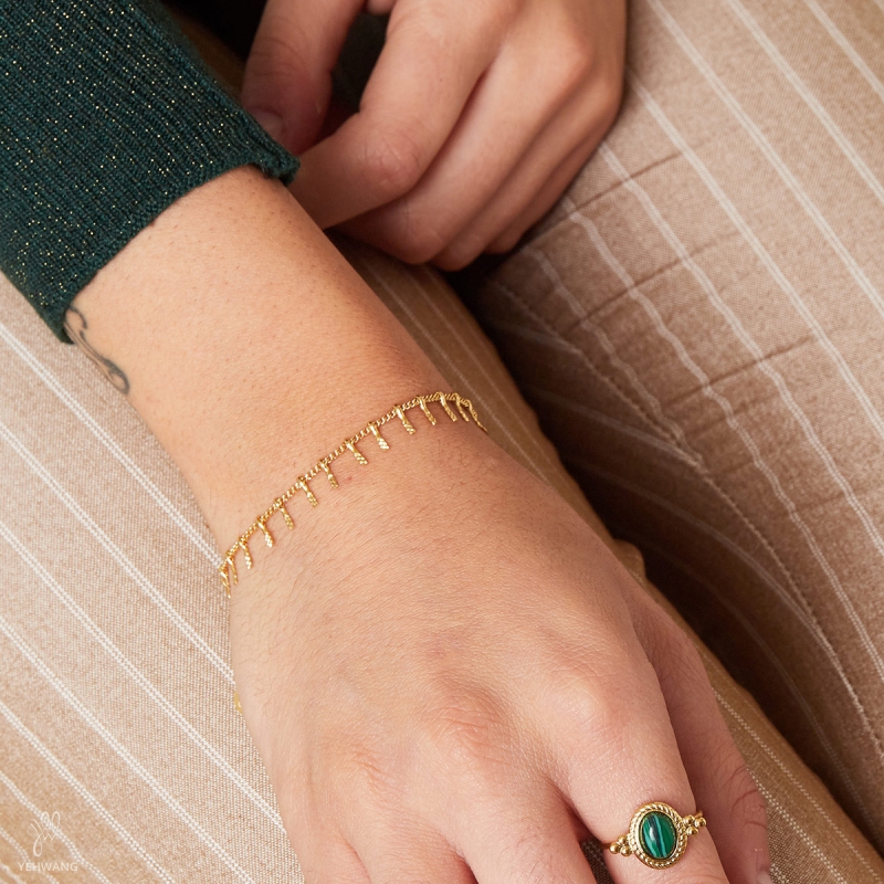 Armband tiny bars | stainless steel goud