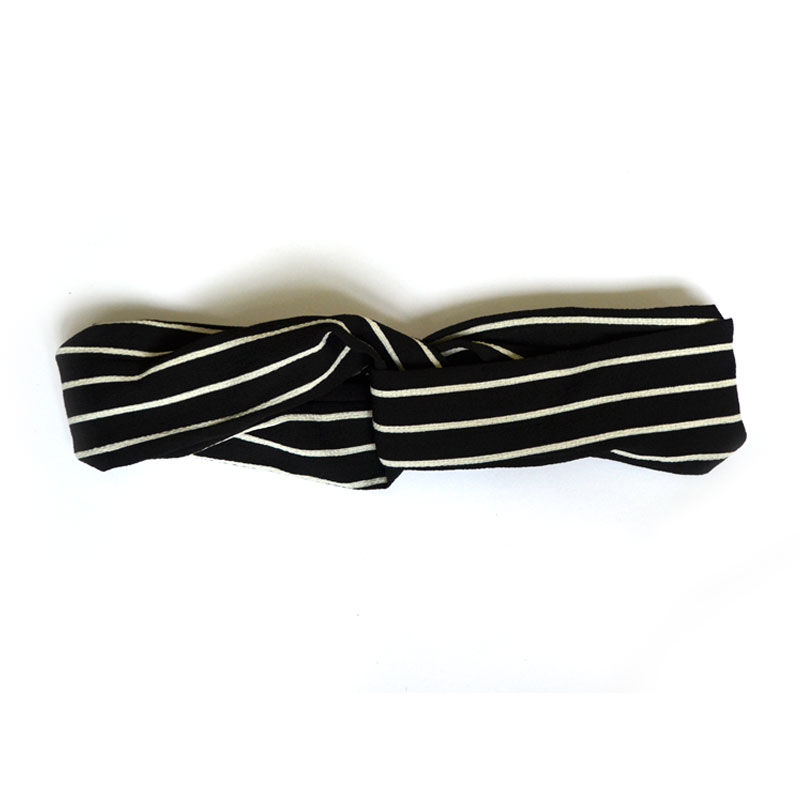 Haarband | zwart/wit gestreept