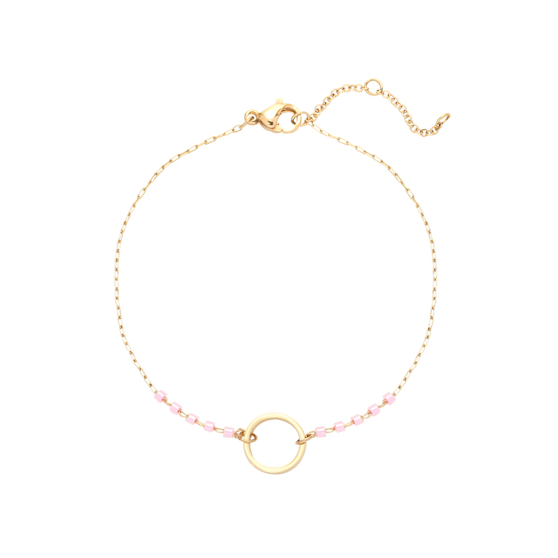 Armband circle | stainless steel goud
