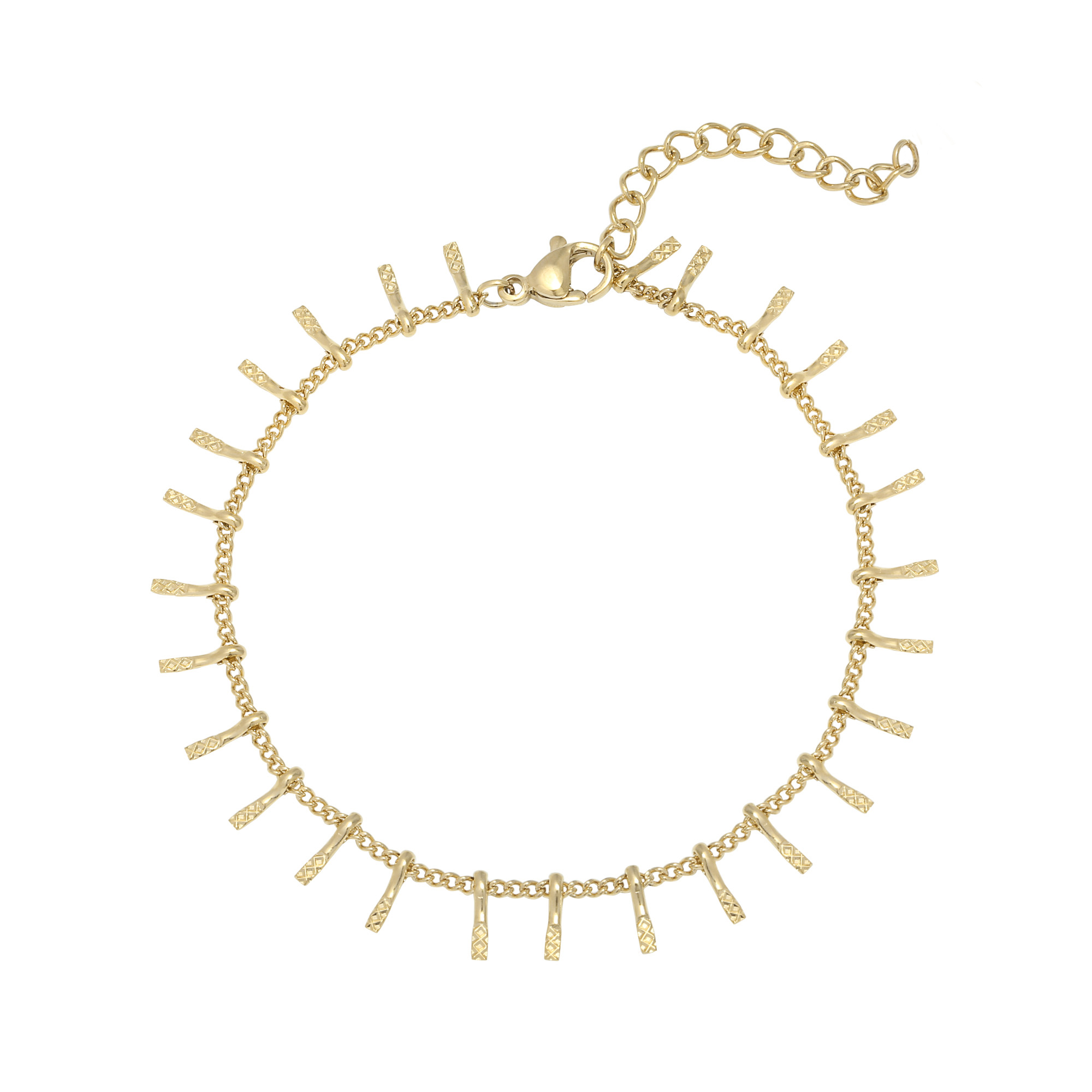 Armband tiny bars | stainless steel goud