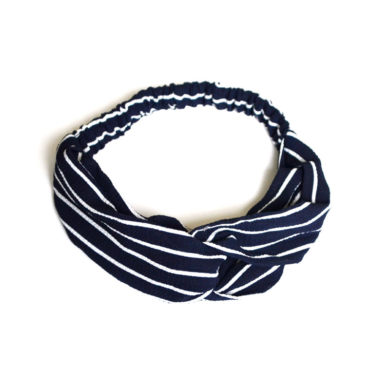 Haarband | blauw/wit gestreept
