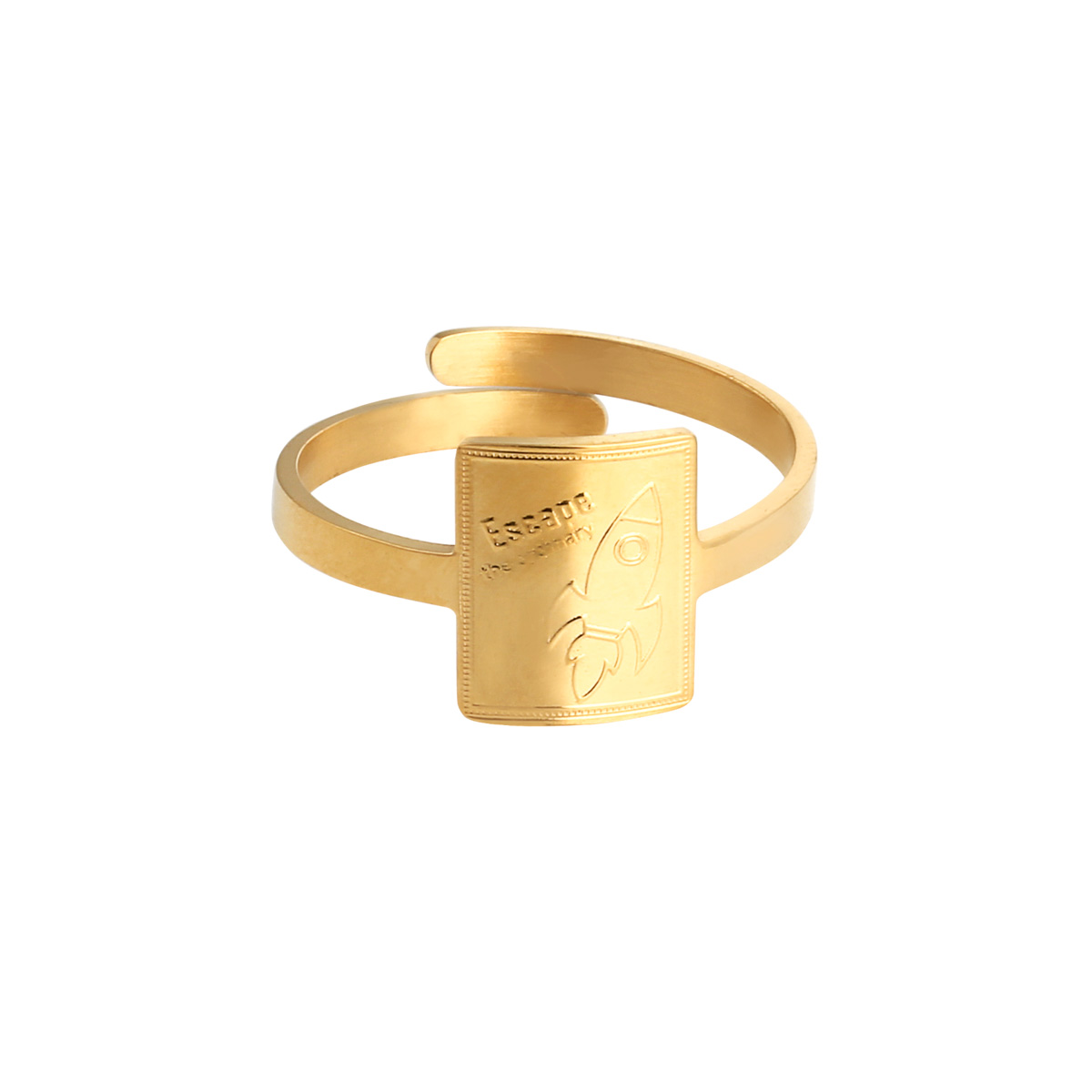 Ring space | stainless steel goud