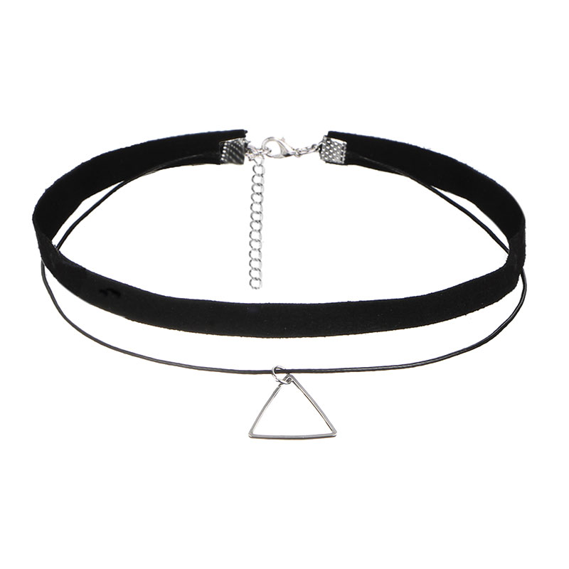 Choker | zilveren driehoek