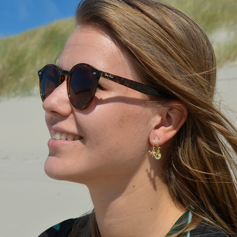 Oorbellen dino | goud