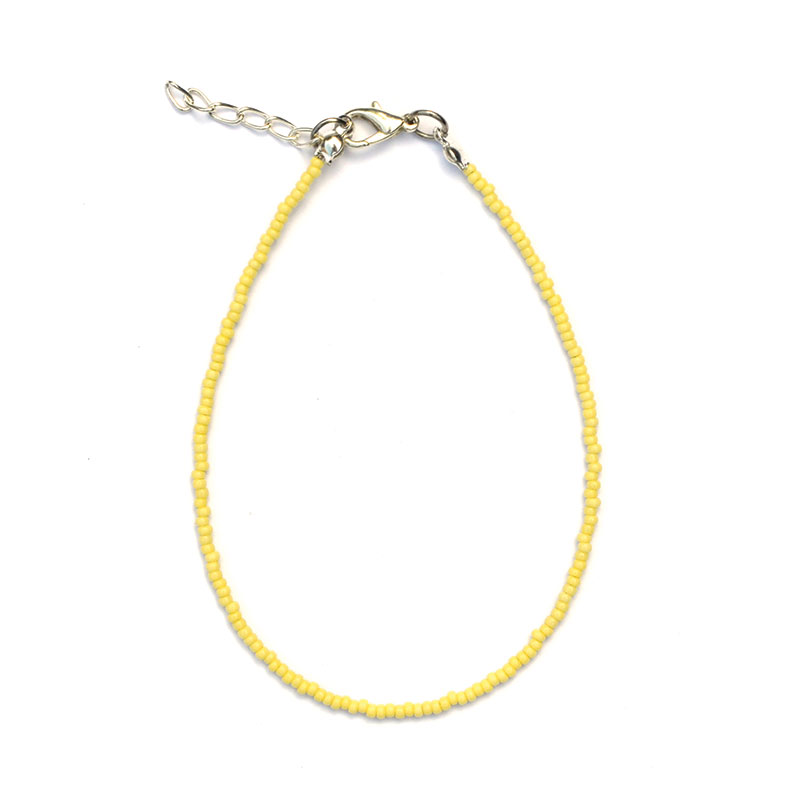 Enkelbandje | rocaille geel