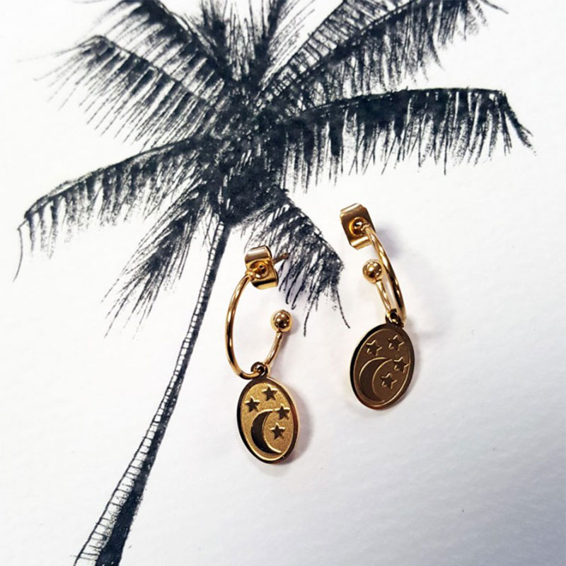 Oorbel sterrenhemel | goud